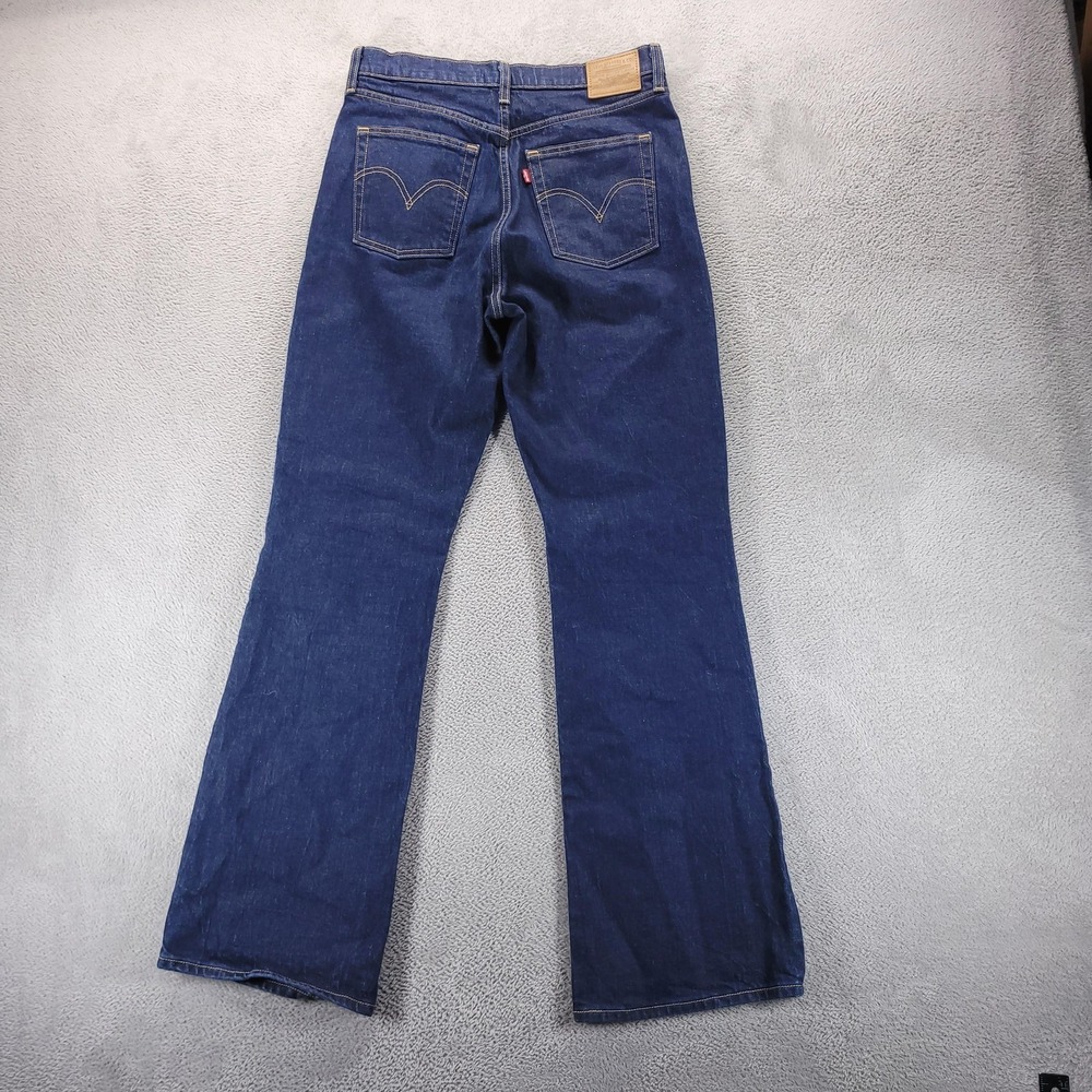 Levis Jeans Womens 31 Blue Ribcage Bootcut High Rise Button Fly Stretch - Picture 2 of 11